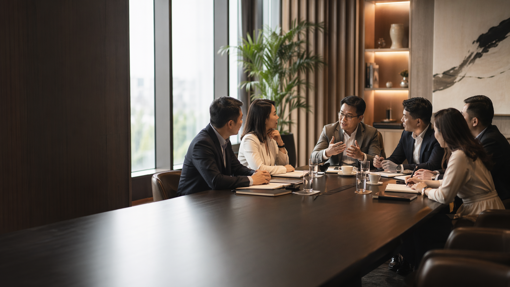 高質感商務會談現場